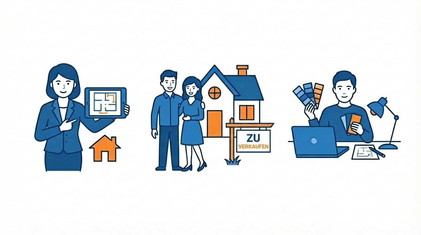 Zielgruppen für KI Grundriss: Makler, Eigentümer, Designer